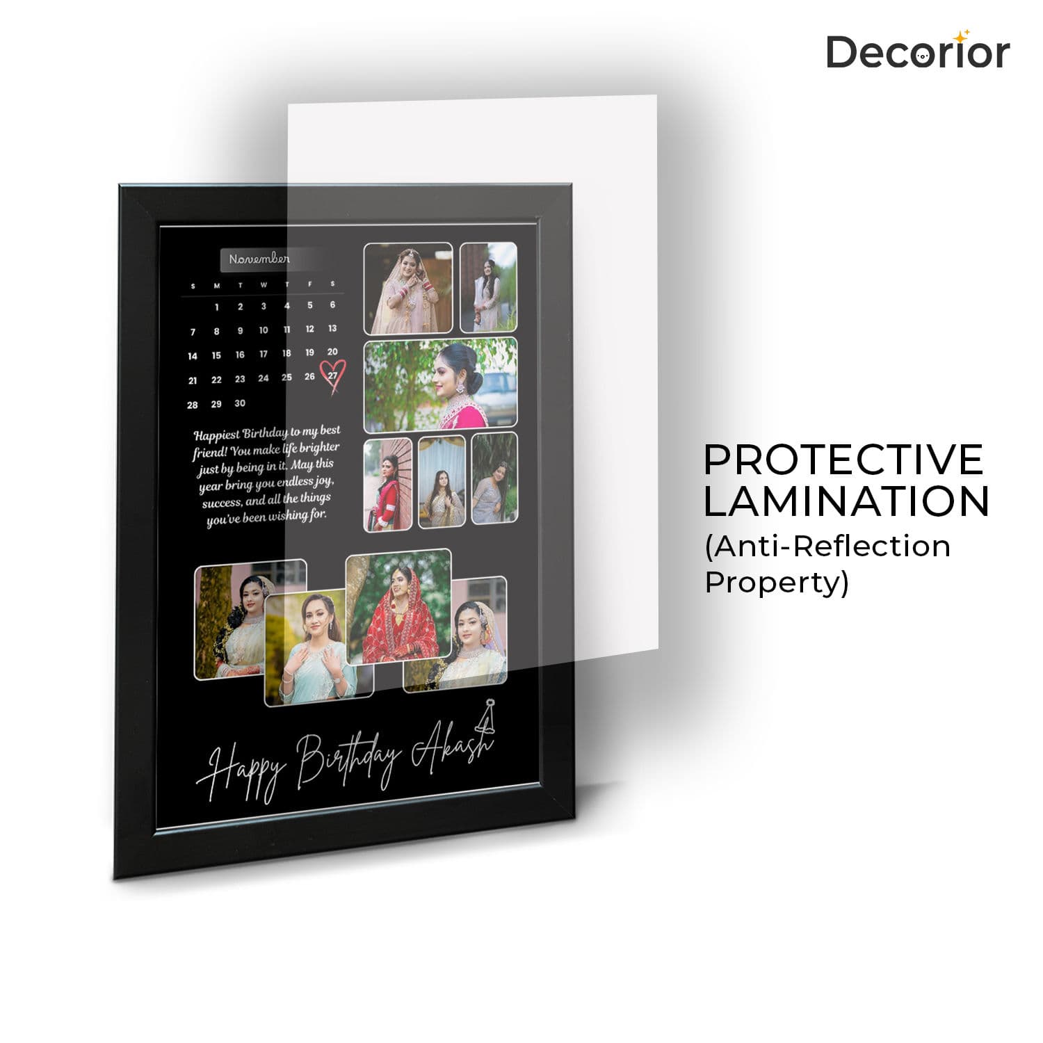 Birthday Photo Frame - Wishes, Date - Image 3