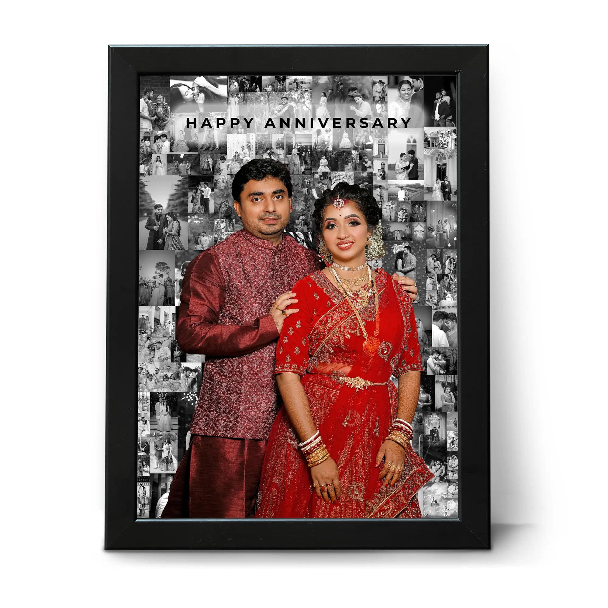 B/W Mosaic Photo Frame with Text - Image 1