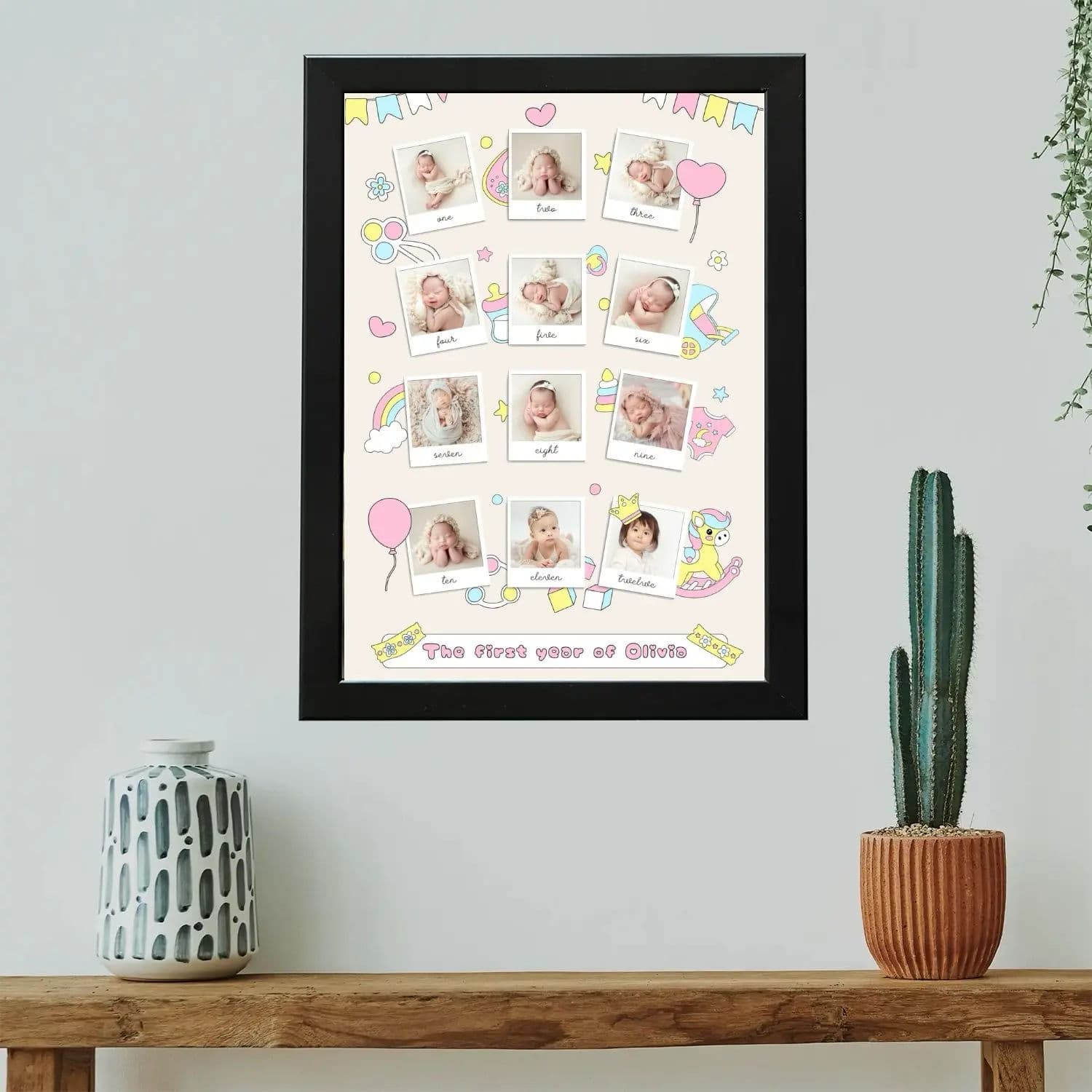 12 Months Baby Photo Frame - Image 1